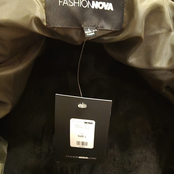 Fashion Nova Olive Bomber Jacket — Size Large, New With Tags - Picture 7 of 7